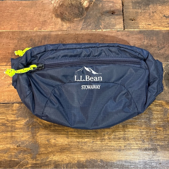 L.L. Bean Handbags - New LL Bean Stowaway Hip Pack Hiking Bag Fanny Waist Navy